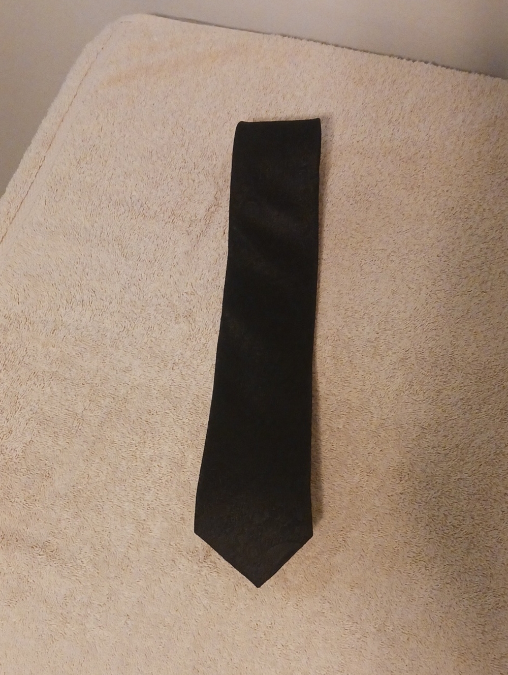 Nicole Miller Black Men's Tie with Subtle Texture